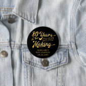 80歳の誕生日おめでとう 80年の歩み 名前 缶バッジ (インサイチュ)