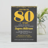 80歳の誕生日おめでとう 80歳 八十歳 招待状 (スタンド正面)