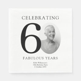 80歳の誕生日おめでとう Eighty Fabulous Years スタンダードランチョンナプキン