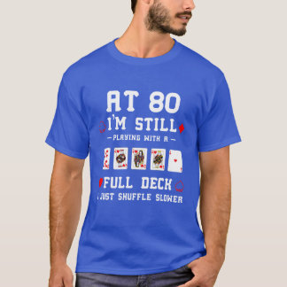 80歳の誕生日おもしろギフト 80代男性向けグリーティングカード Tシャツ