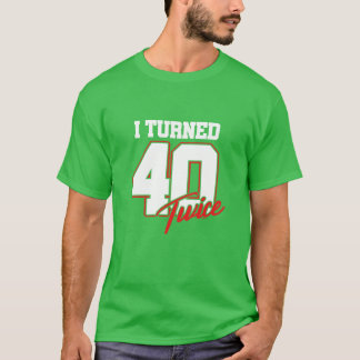 80歳の誕生日お祝いギフト 2度おめでとう Tシャツ