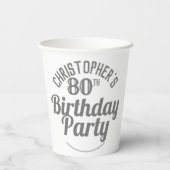 80歳の誕生日お祝い紙コップ 紙コップ (裏面)