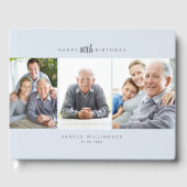 80歳の誕生日お祝い複数写真コラージュ ゲストブック (正面)