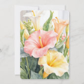 80歳の誕生日お祝い 美しい春の花 招待状 (裏面)