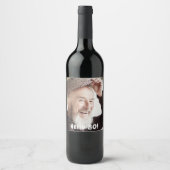 80歳の誕生日の写真こんにちは80人の男性 ワインラベル (正面)