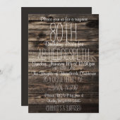 80歳の誕生日の招待 招待状 (正面/裏面)