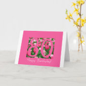 80歳の誕生日の挨拶 カード (黄色い花)