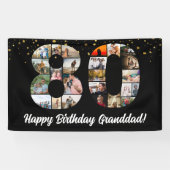 80歳の誕生日の祖父母フォトモンタージュ 横断幕 (横)