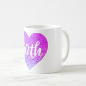 80歳の誕生日の連続ハートマグカップ コーヒーマグカップ (正面右)