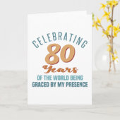 80歳の誕生日もいい気分で カード (黄色い花)