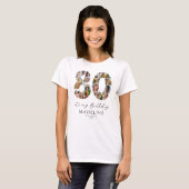 80歳の誕生日をお祝いするフォトTシャツ Tシャツ (正面フル)