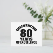 80歳の誕生日をお祝いする ポストカード (スタンド正面)