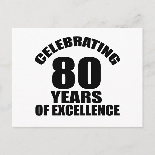 80歳の誕生日をお祝いする ポストカード (正面)