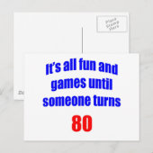 80歳の誕生日を迎える ポストカード (正面/裏面)