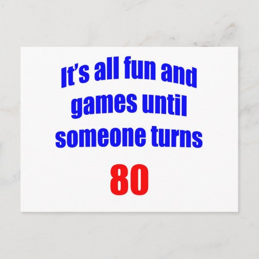 80歳の誕生日を迎える ポストカード (正面)