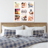 80歳の誕生日カスタムフォトバラ金ゴールド名 キャンバスプリント (インサイチュ (寝室))