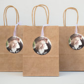 80歳の誕生日カスタム写真こんにちは80人の男性 ラウンドシール