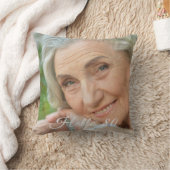 80歳の誕生日カスタム写真こんにちは80人80人の女性 クッション (ブランケット)