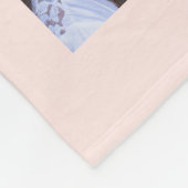 80歳の誕生日カスタム写真コラージュバラ金ゴールドピンク フリースブランケット (角)