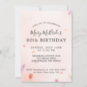 80歳の誕生日カード招待状 招待状 (正面)