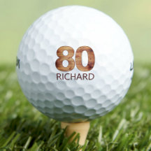 80歳の誕生日ゴルフボール 80歳ゴルファーウッドギフト