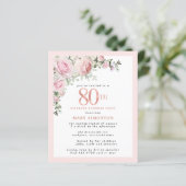 80歳の誕生日サプライズパーティー ピンクの花 (スタンド正面)