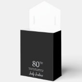 80歳の誕生日シルバーグリッターサンクスギフト フェイバーボックス (見開き)