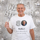 80歳の誕生日シルバー写真 Tシャツ