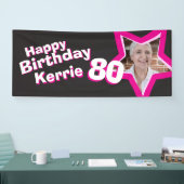 80歳の誕生日スターカスタムフォトバナー 横断幕 (トレードショー)