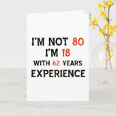 80歳の誕生日デザイン カード (黄色い花)