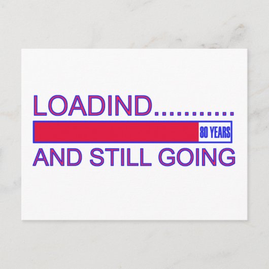 80歳の誕生日デザイン ポストカード (正面)