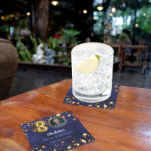 80歳の誕生日ネイビー・ブルー・金ゴールド・スター写真