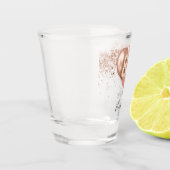 80歳の誕生日バラ金ゴールドバルーン名 ショットグラス (左)