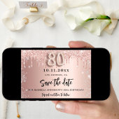 80歳の誕生日バラ金ゴールドピンクシルバー セーブザデート