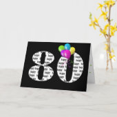 80歳の誕生日バルーン・ブーケ カード (黄色い花)
