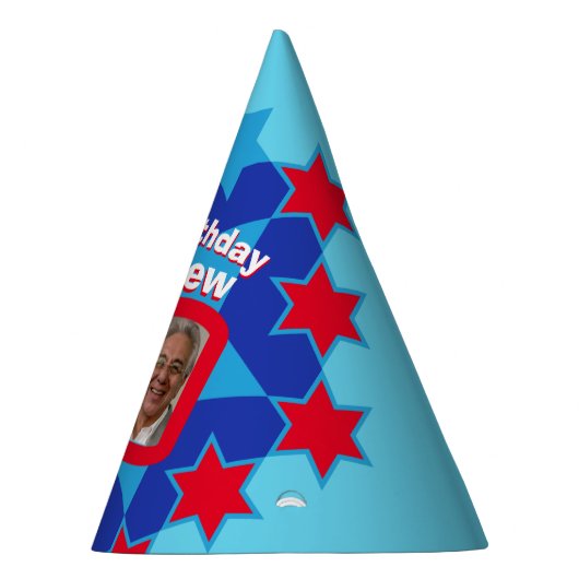 80歳の誕生日パーソナライズされた写真スター名hat パーティーハット (右)