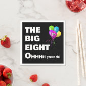 80歳の誕生日パーティーが古いユーモア スタンダードカクテルナプキン (インサイチュ)