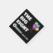 80歳の誕生日パーティーが古いユーモア スタンダードカクテルナプキン (角)