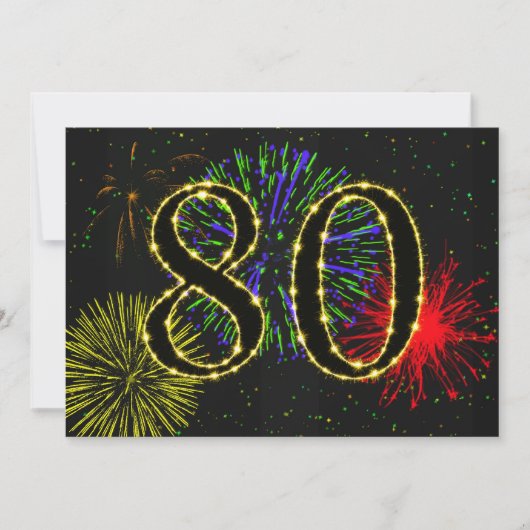 80歳の誕生日パーティーが招待される 招待状 (正面)