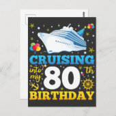 80歳の誕生日パーティーに余裕こいて乗り込む ポストカード (正面/裏面)