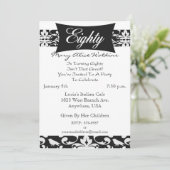 80歳の誕生日パーティーのパーソナライズされた招待状 招待状 (スタンド正面)