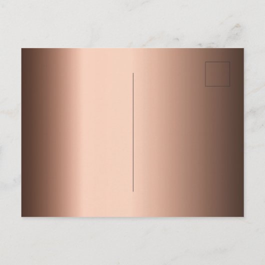 80歳の誕生日パーティーのブロンズブラウン黒の招待状 ポストカード (裏面)