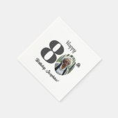 80歳の誕生日パーティーの写真 スタンダードカクテルナプキン (角)