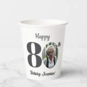 80歳の誕生日パーティーの写真 紙コップ (正面)