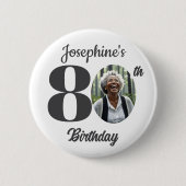 80歳の誕生日パーティーの思い出の写真 缶バッジ (正面)