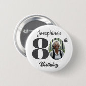 80歳の誕生日パーティーの思い出の写真 缶バッジ (正面&裏面)