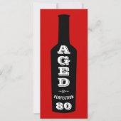 80歳の誕生日パーティーの招待が完成までに 招待状 (正面)