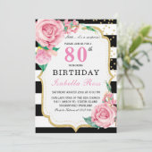 80歳の誕生日パーティーの招待状 招待状 (スタンド正面)