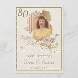 80歳の誕生日パーティーの招待 招待状