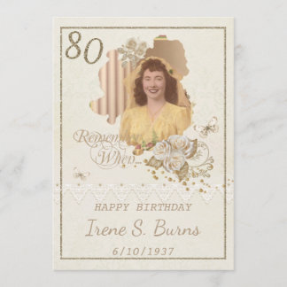 80歳の誕生日パーティーの招待 招待状